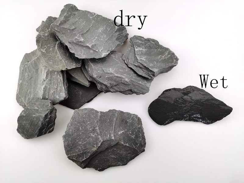Voulosimi Natural Slate Rocks PH Neutral Stone Perfect Rocks for Aquariums, Landscaping Model,Tank Decoration,Amphibian Enclosures (10 LB, 1-3 inch) - Image 3